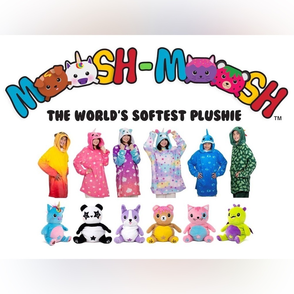 MOOSH-MOOSH PUG HOODED BLANKET (NEW WITH TAGS)